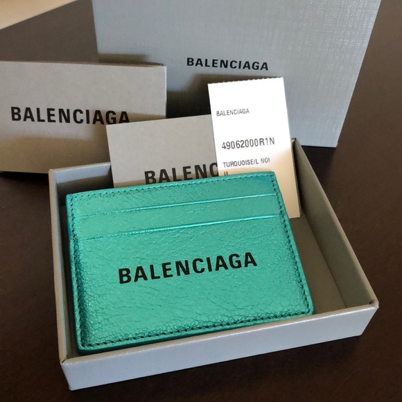 Balenciaga Accessories - BALENCIAGA Printed textured-leather cardholder